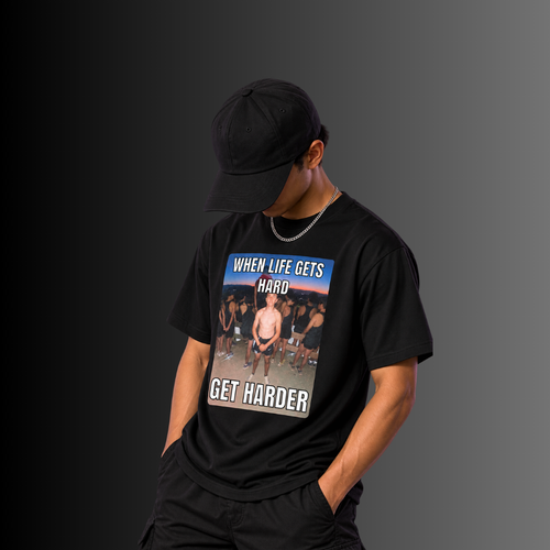 JCSEAY "WHEN LIFE GETS HARD, GET HARD" TEE